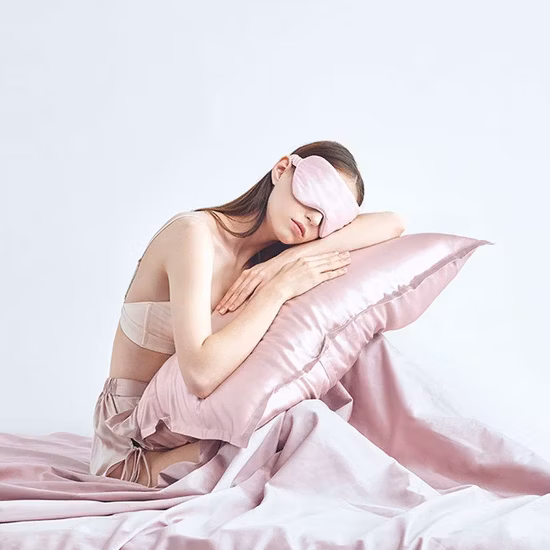 Comfortable Custom Pure Mulberry Silk Pillow Case 100% Mulberry Silk Pillowcase Gift Set with Eyemask Hair Accessories